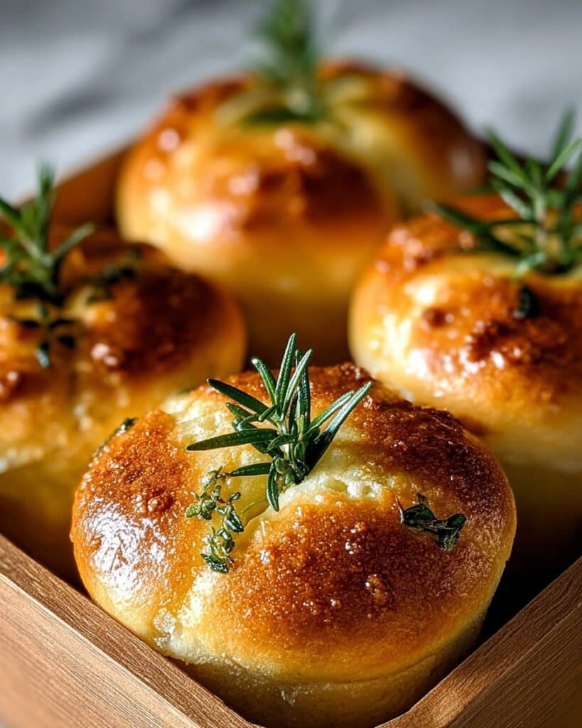 Garlic Rosemary Focaccia Muffins Recipe