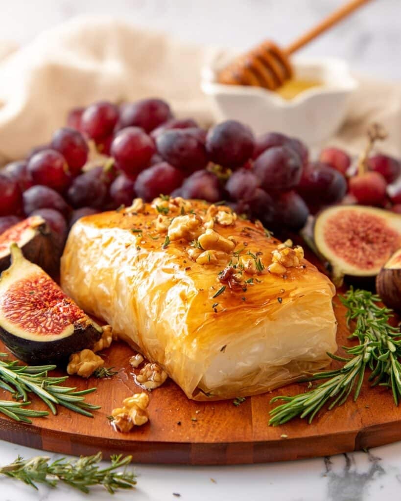 Phyllo-Wrapped Baked Feta Appetizer with Walnuts Recipe