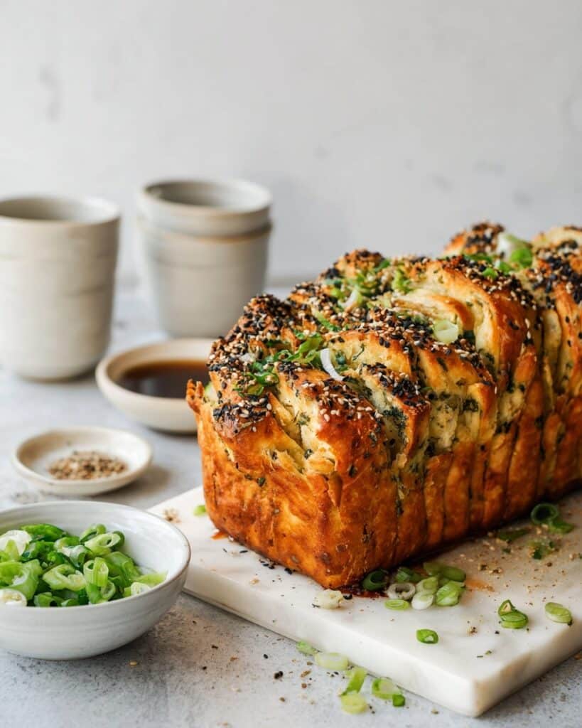 Everything Bagel Scallion Cream Cheese Pull-Apart Bread Recipe