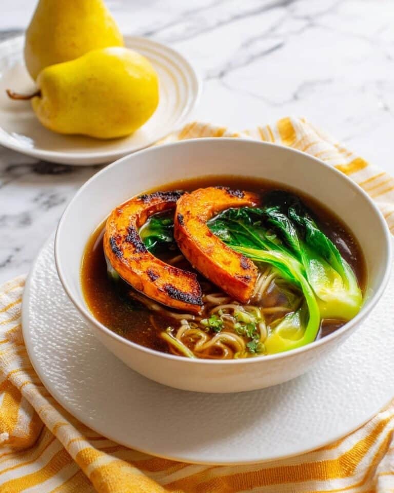 Shiitake Mushroom Miso Broth with Udon and Ginger Squash Recipe