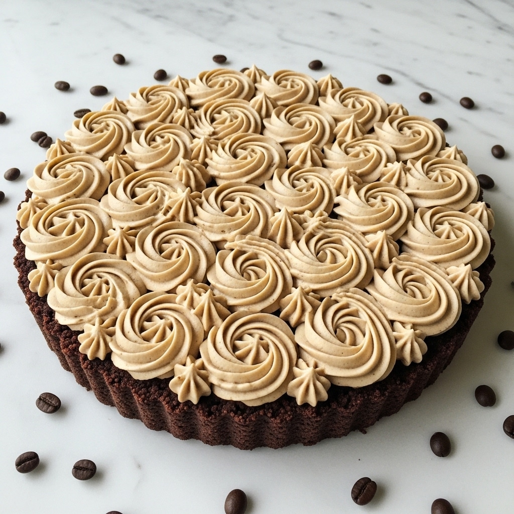 Dark Chocolate Tart with Espresso Whipped Cream Recipe