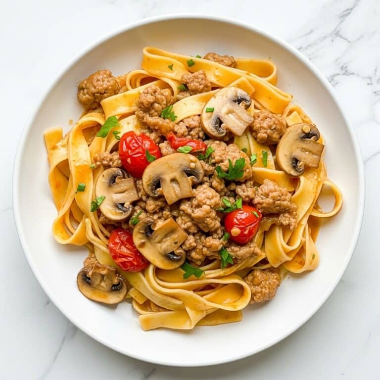 Chicken Stroganoff with Tagliatelle and Mushrooms Recipe
