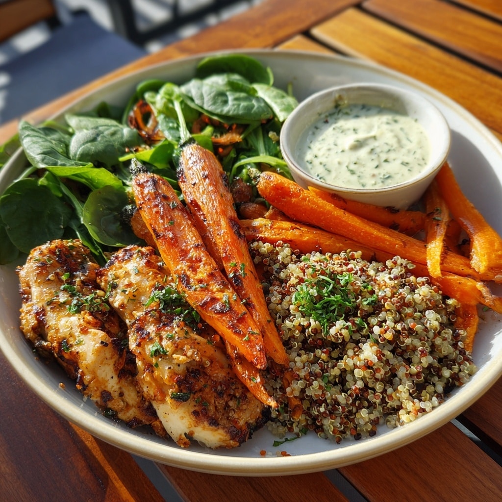 Cumin-Roasted Carrot & Cauliflower with Green Tahini Recipe - Recipe Image