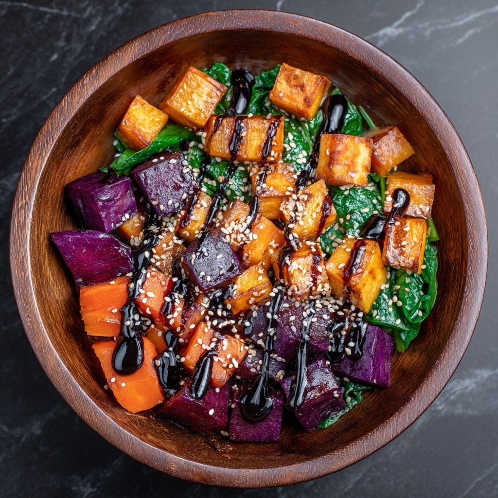 Sweet Potato & Beet Stacks with Pesto, Burrata, and Walnuts Recipe