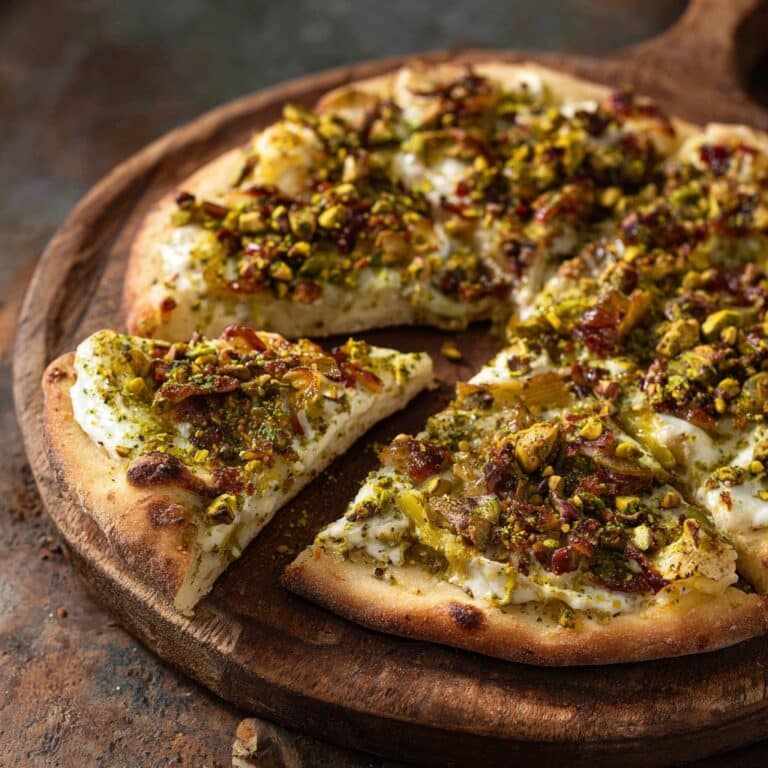 Three-Cheese White Pizza with Pesto Recipe