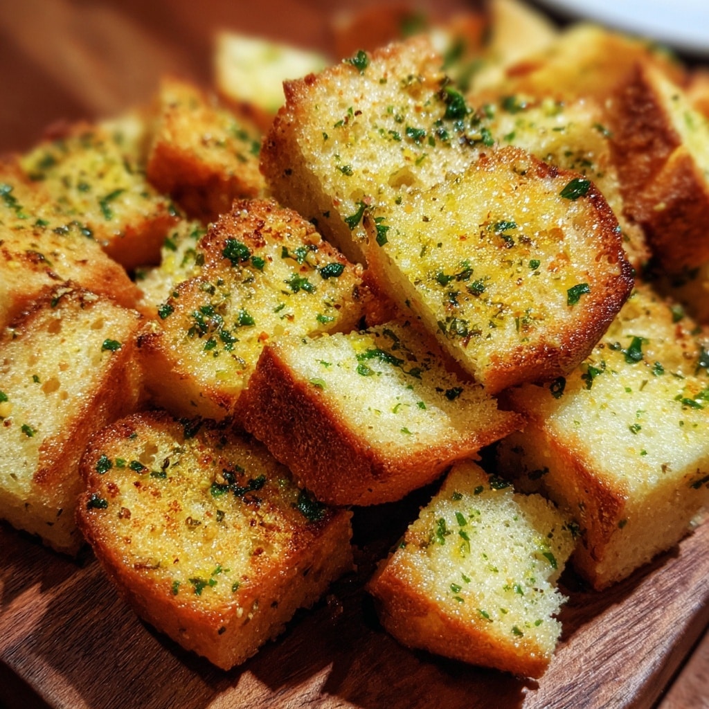 Homemade Garlic-Infused Croutons Recipe - Recipe Image