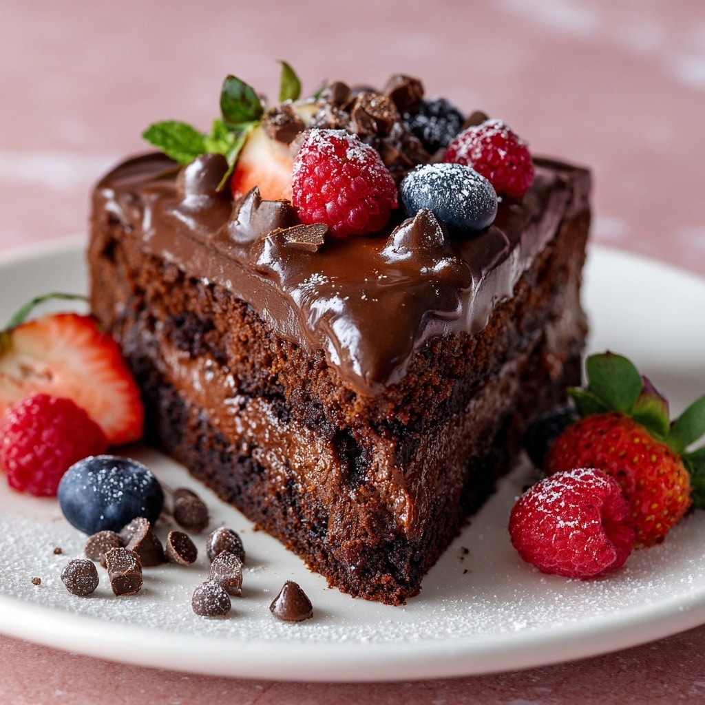 Fudgy Flourless Chocolate Cake Recipe - Recipe Image