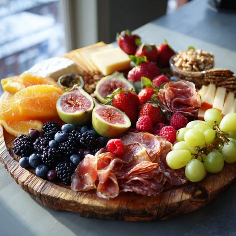 Mediterranean Brunch Board with Hummus, Olives, and Flatbreads Recipe