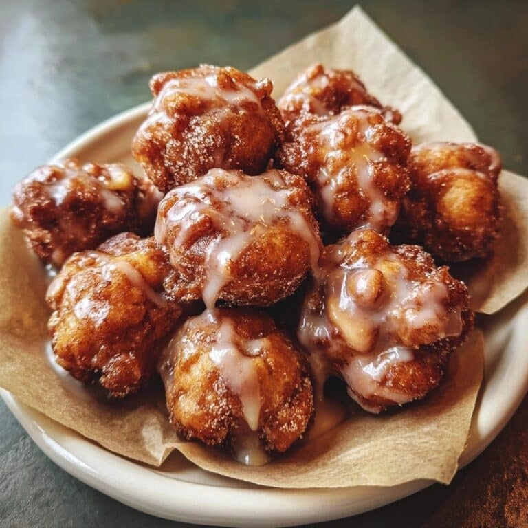 Crispy Apple Fritters with Vanilla Glaze Recipe
