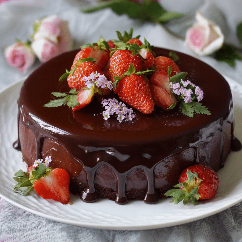 Chocolate Covered Strawberry Cheesecake Recipe - Recipe Image