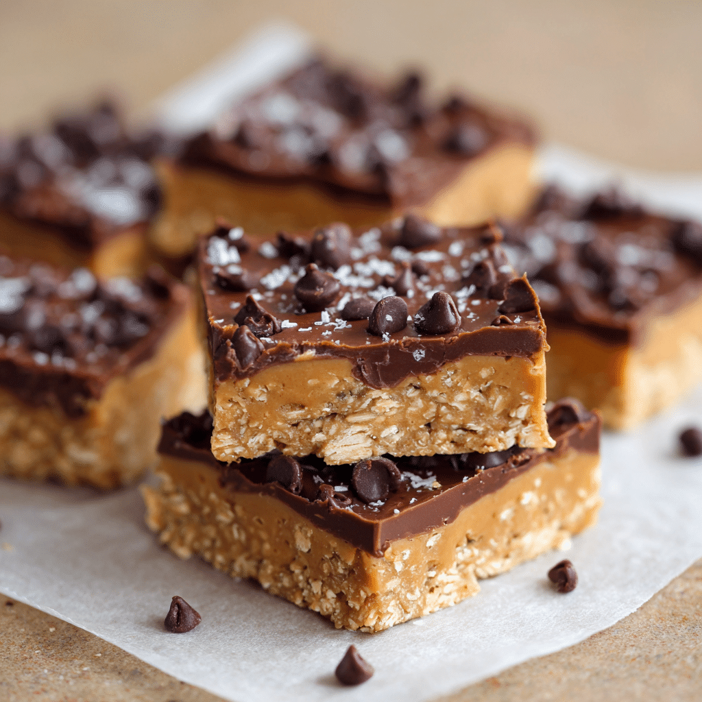 Peanut Butter Cup Granola Bars Recipe - Recipe Image