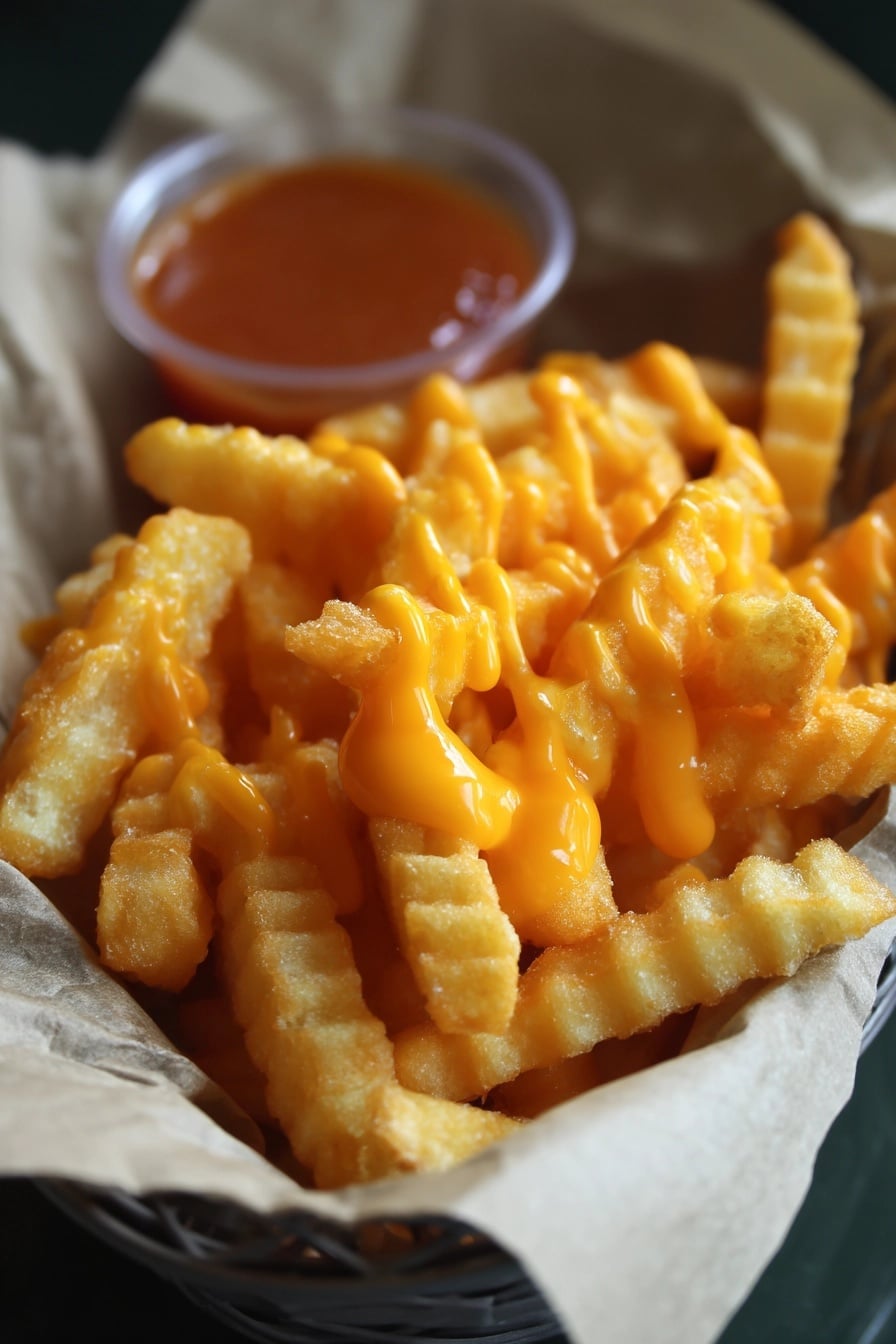 Creamy Cheddar Cheese Sauce for Fries Recipe - Recipe Image