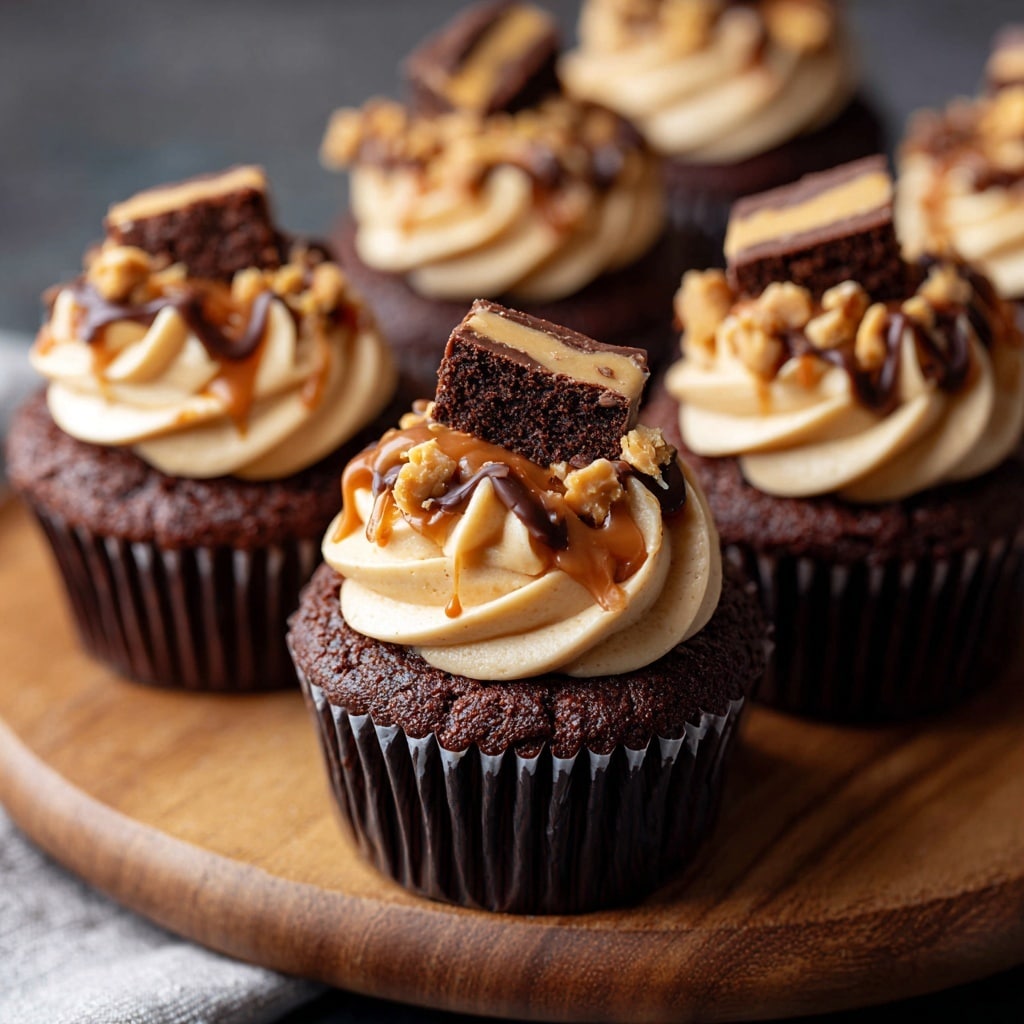 Chocolate Caramel Cupcakes with Rich Chocolate Frosting and Caramel Surprise Recipe