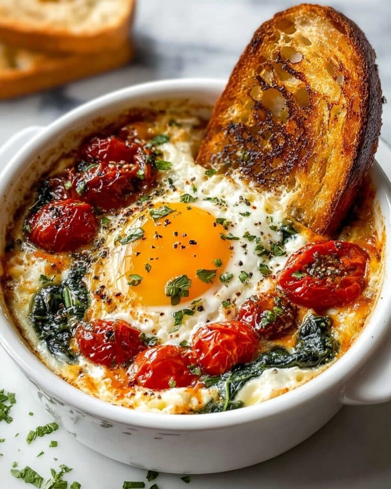 Baked Feta Eggs Breakfast Recipe