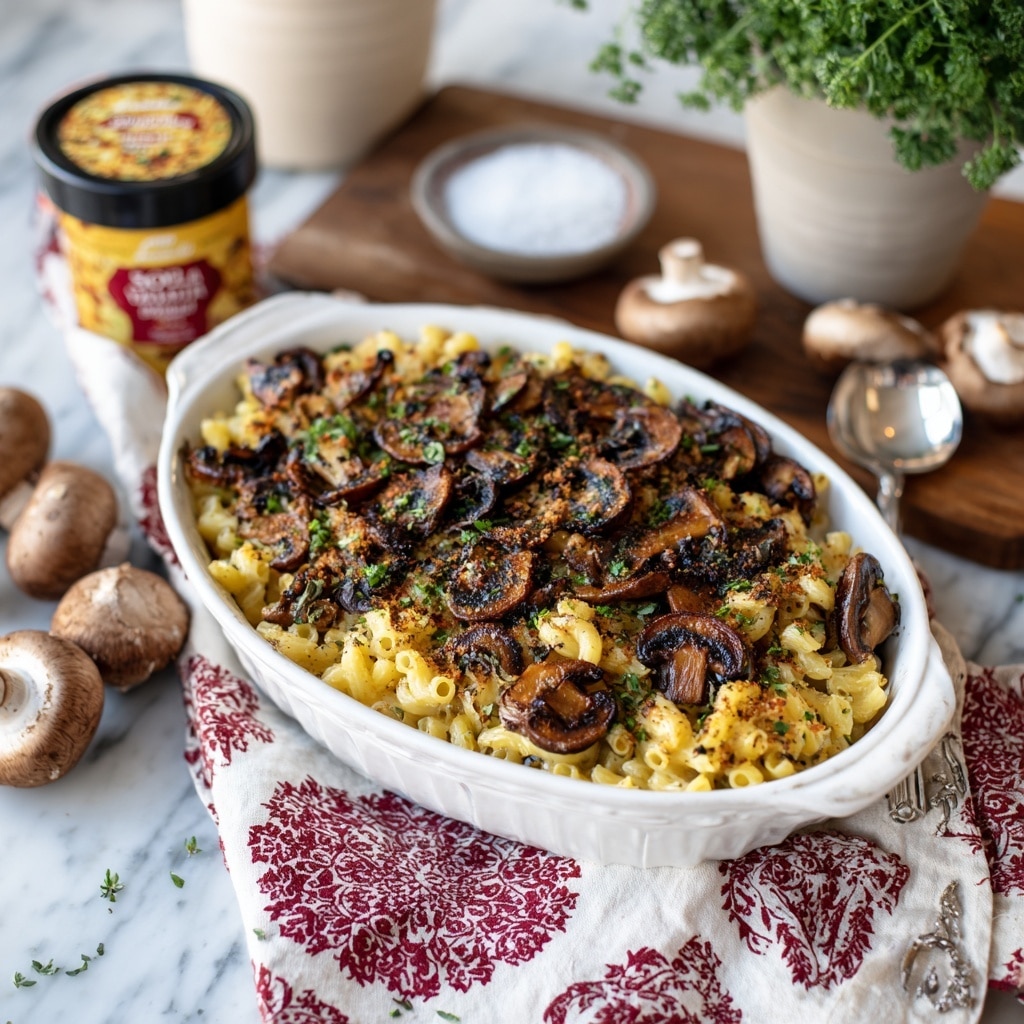 Caramelized Onion and Mushroom Pasta Bake Recipe - Recipe Image