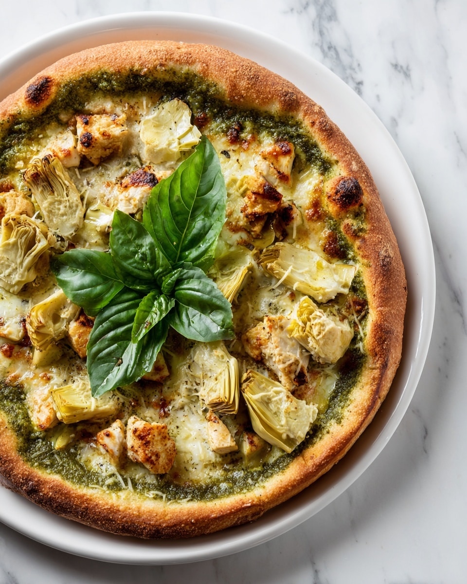 Pesto Chicken Pizza Recipe - Recipe Image