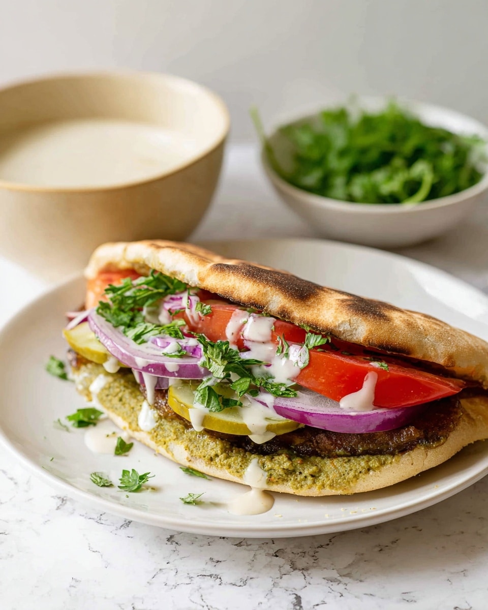 Smash Falafel Pita Recipe - Recipe Image