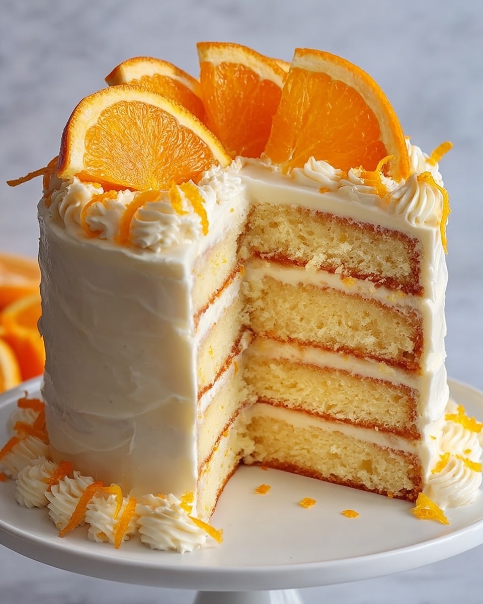 Moist Orange Layer Cake Recipe - Recipe Image