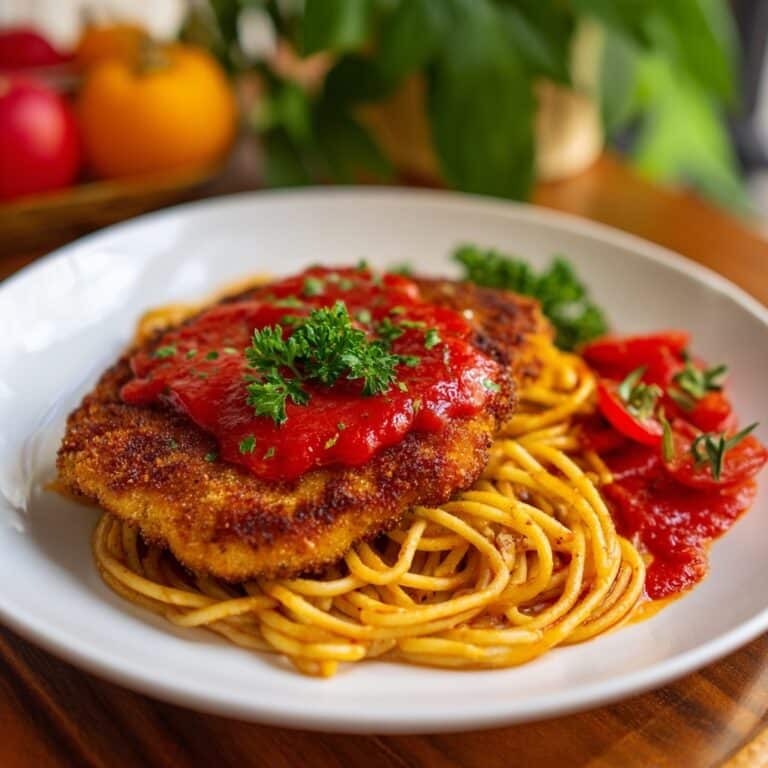 Easy Meatloaf with Spaghetti and Tomato Sauce Recipe