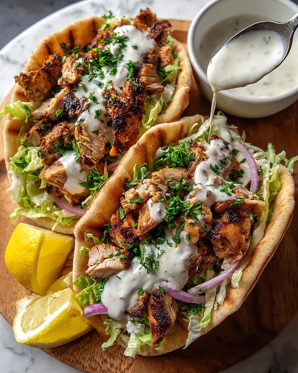 Easy Chicken Shawarma with Garlic Sauce Recipe - Recipe Image