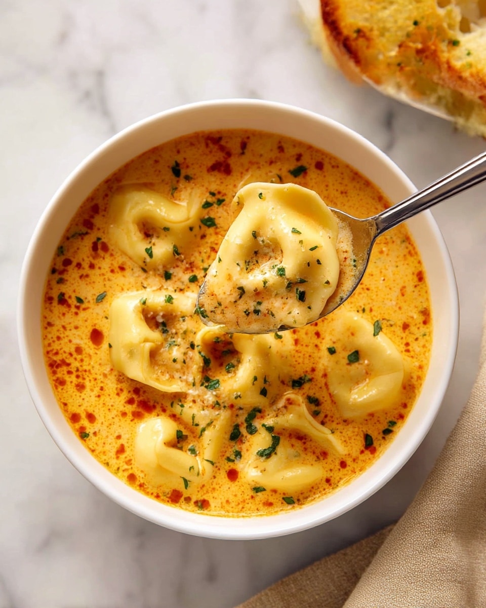 Cheesy Tomato Tortellini Soup Recipe