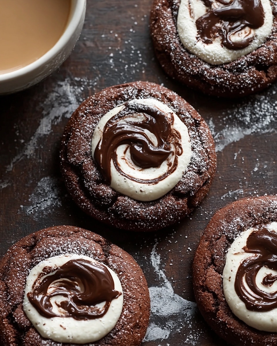 Rich Hot Chocolate Cookies with Marshmallow Swirl Recipe