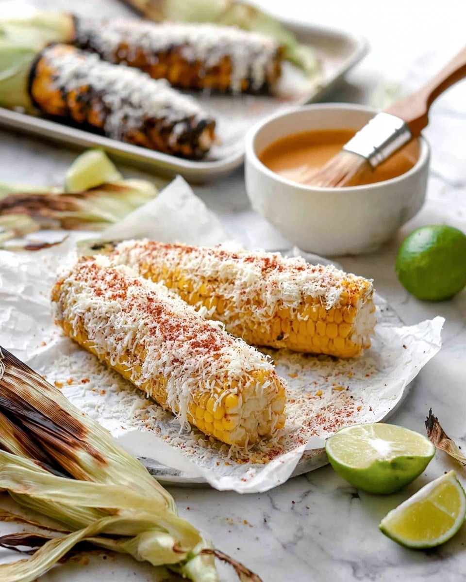 Grilled Mexican Corn with Chipotle Adobo Sauce Recipe - Recipe Image