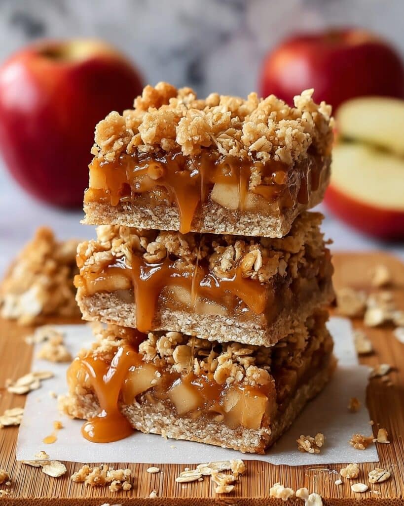Salted Caramel Apple Crisp Bars Recipe