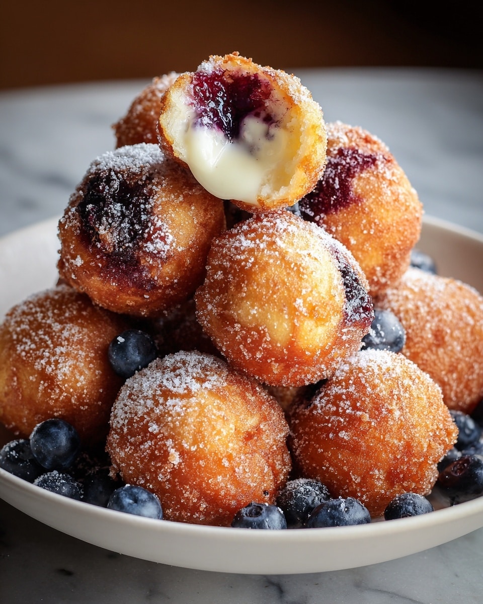 Air Fryer Blueberry Cottage Cheese Donut Holes Recipe - Recipe Image