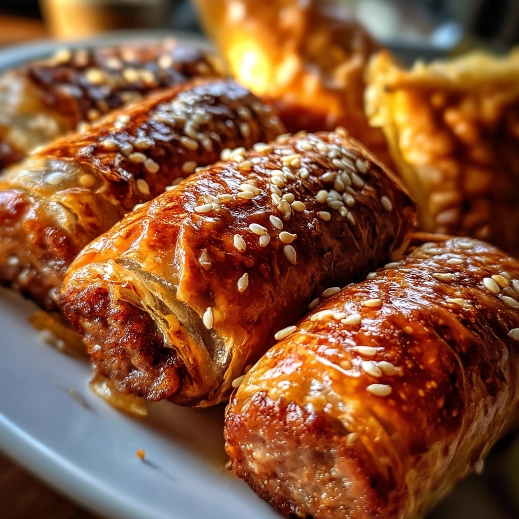 Oven-Fried Feta Rolls with Chili Honey Drizzle Recipe - Recipe Image