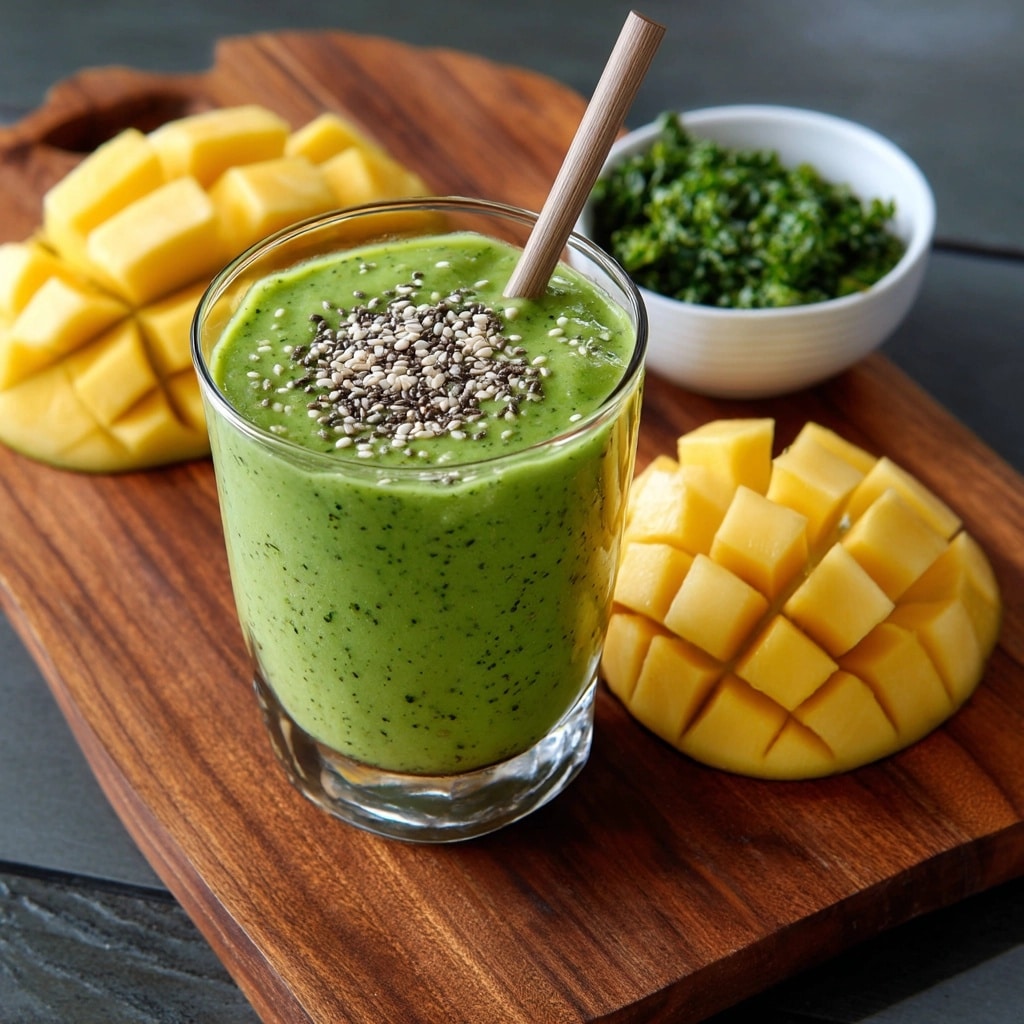 Healthy Matcha Green Smoothie Recipe - Recipe Image
