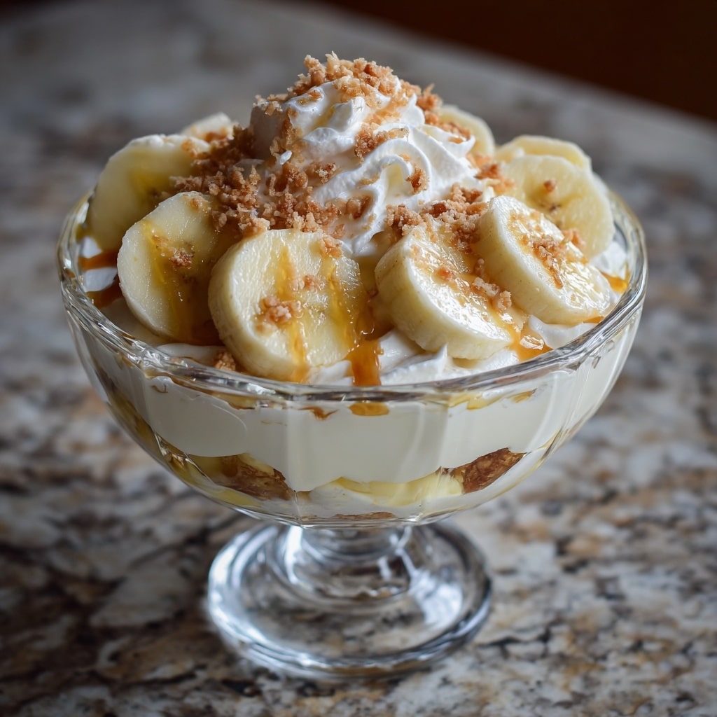 Healthy Protein Banana Pudding with Vanilla Wafers and Fresh Banana Recipe - Recipe Image