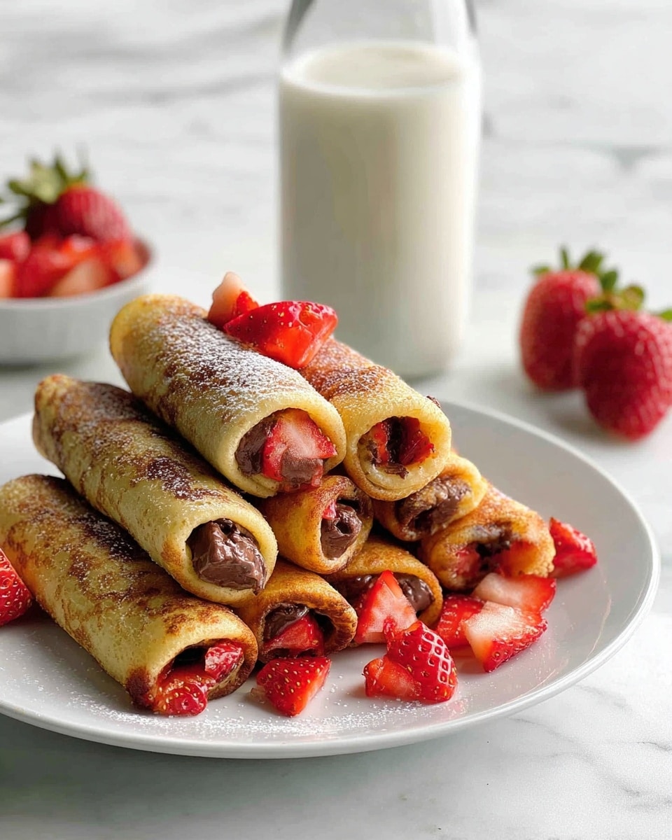 Strawberry Nutella French Toast Roll Ups Recipe - Recipe Image