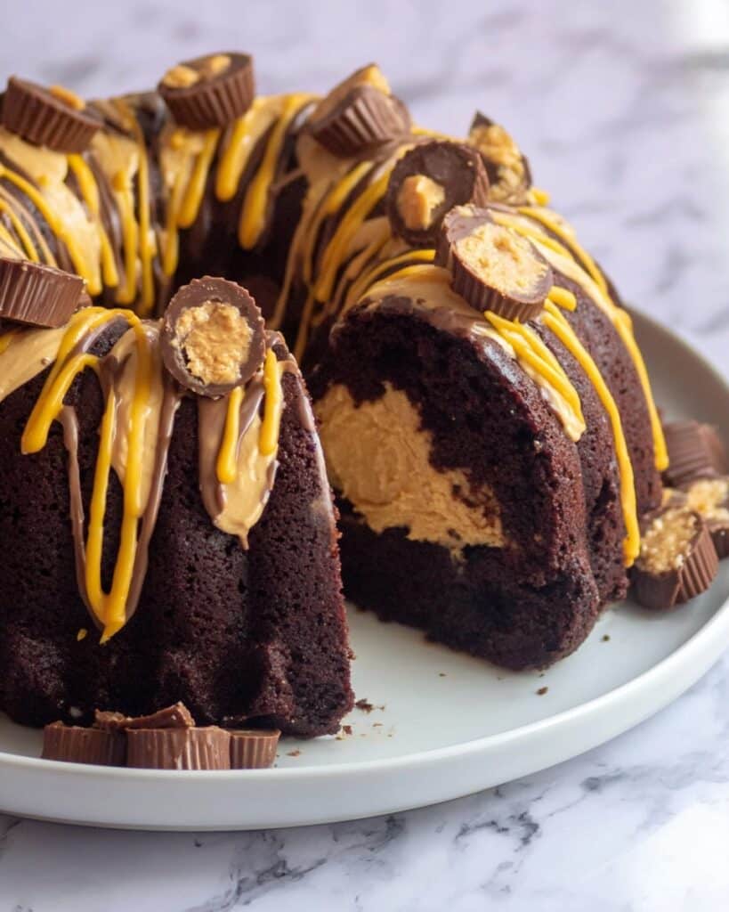 Chocolate Peanut Butter Bundt Cake Recipe