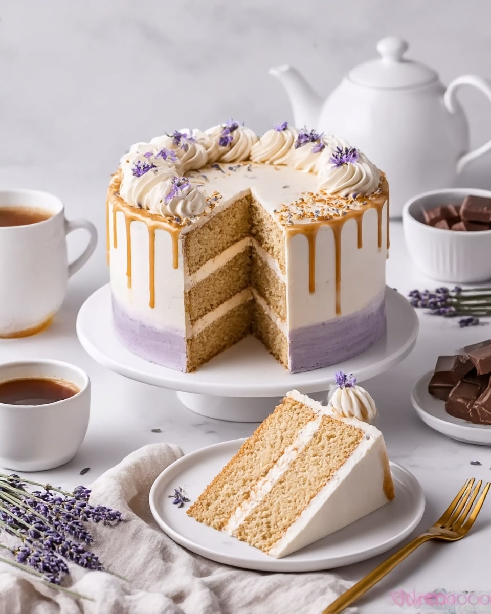 London Fog Cake with Earl Grey & Lavender Recipe - Recipe Image