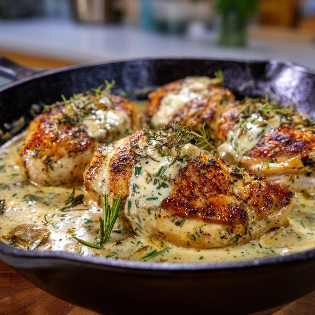 Skillet Creamy Cajun Chicken Lazone with Herby Corn Recipe