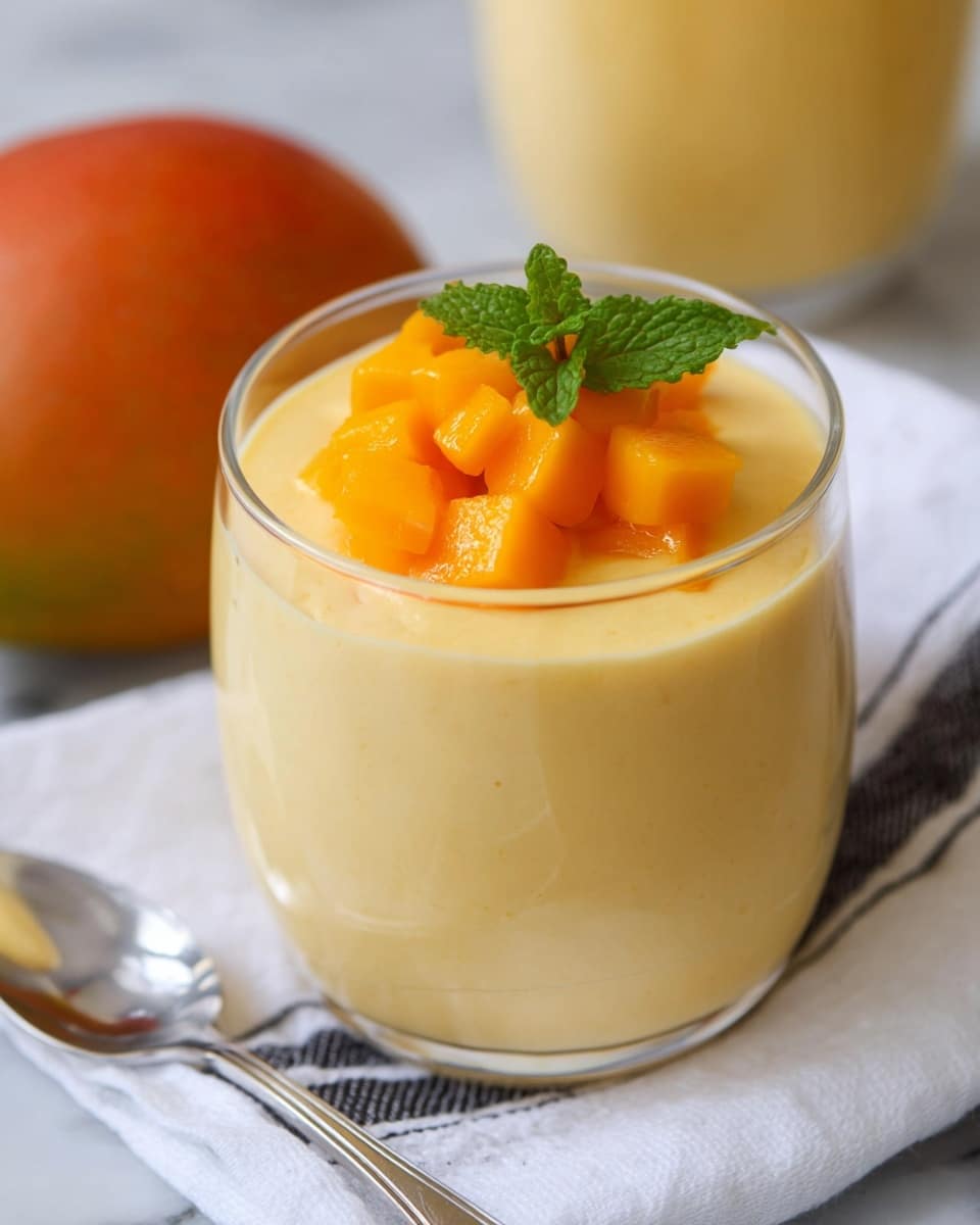Easy 3-Ingredient Mango Mousse (Eggless) Recipe - Recipe Image