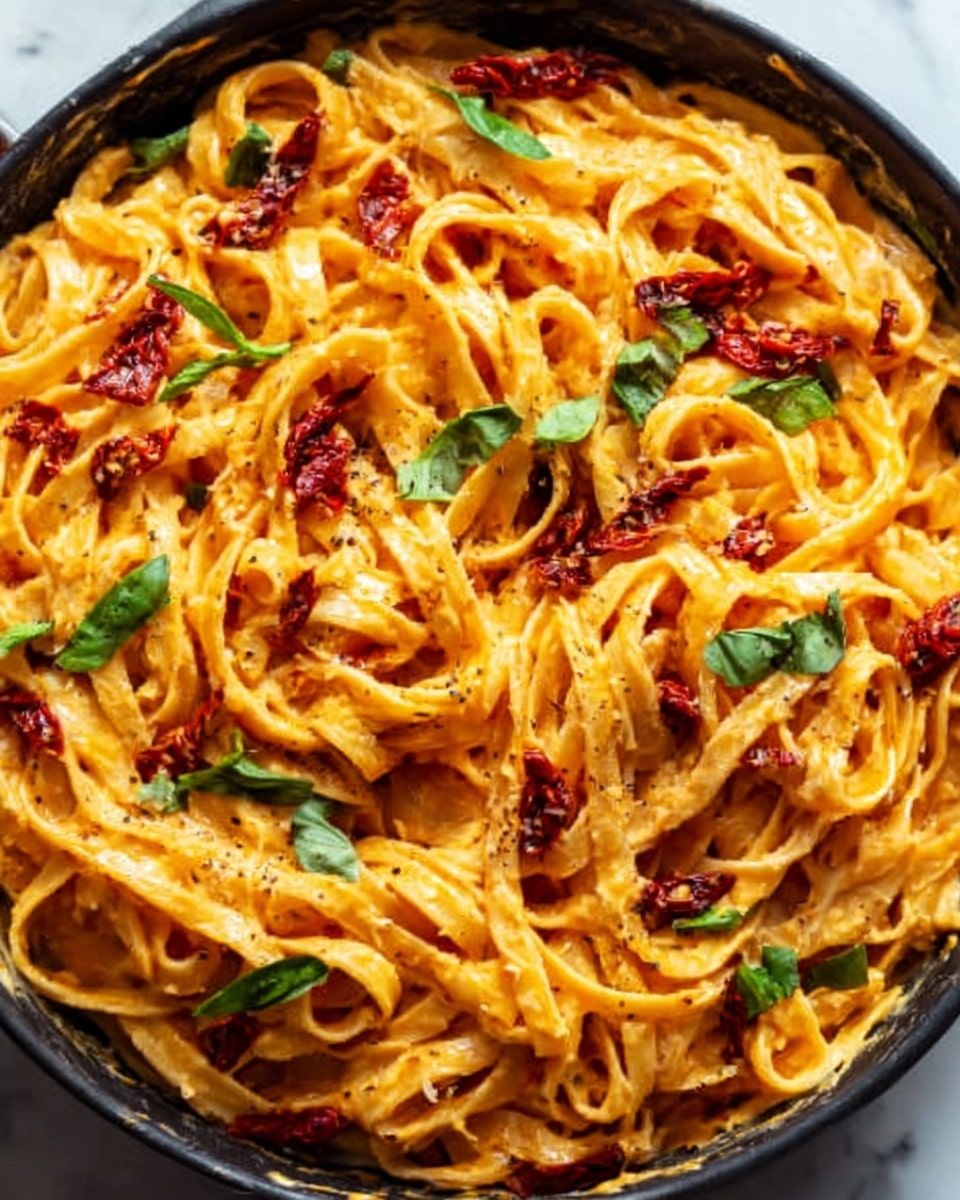 Creamy Sun-Dried Tomato Fettuccine Recipe - Recipe Image