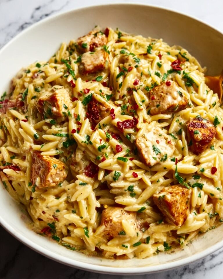 One Pot Cajun Chicken Alfredo Orzo Recipe