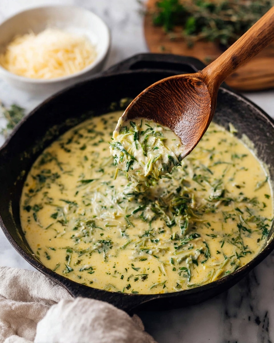 Italian Zucchini Pasta with Herb-Infused Cream Sauce Recipe - Recipe Image