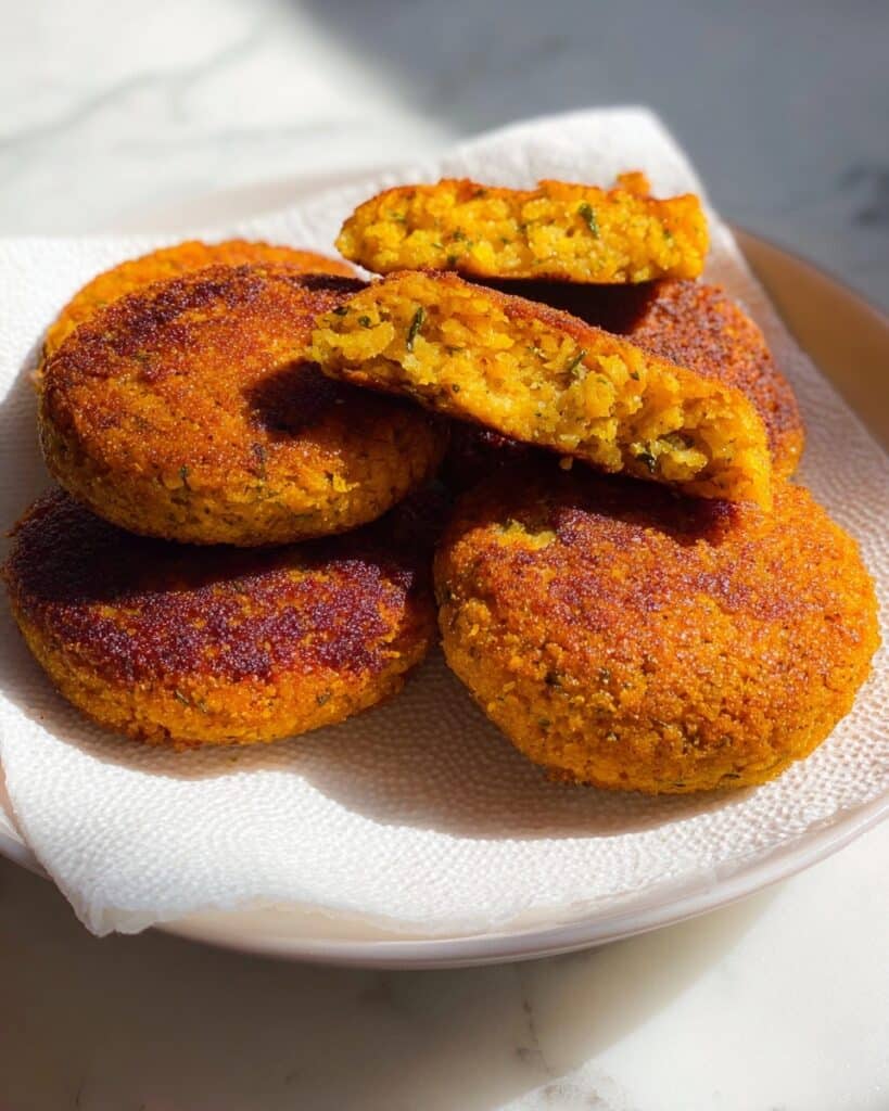 Red Lentil Fritters with Lemon Tahini Dip Recipe