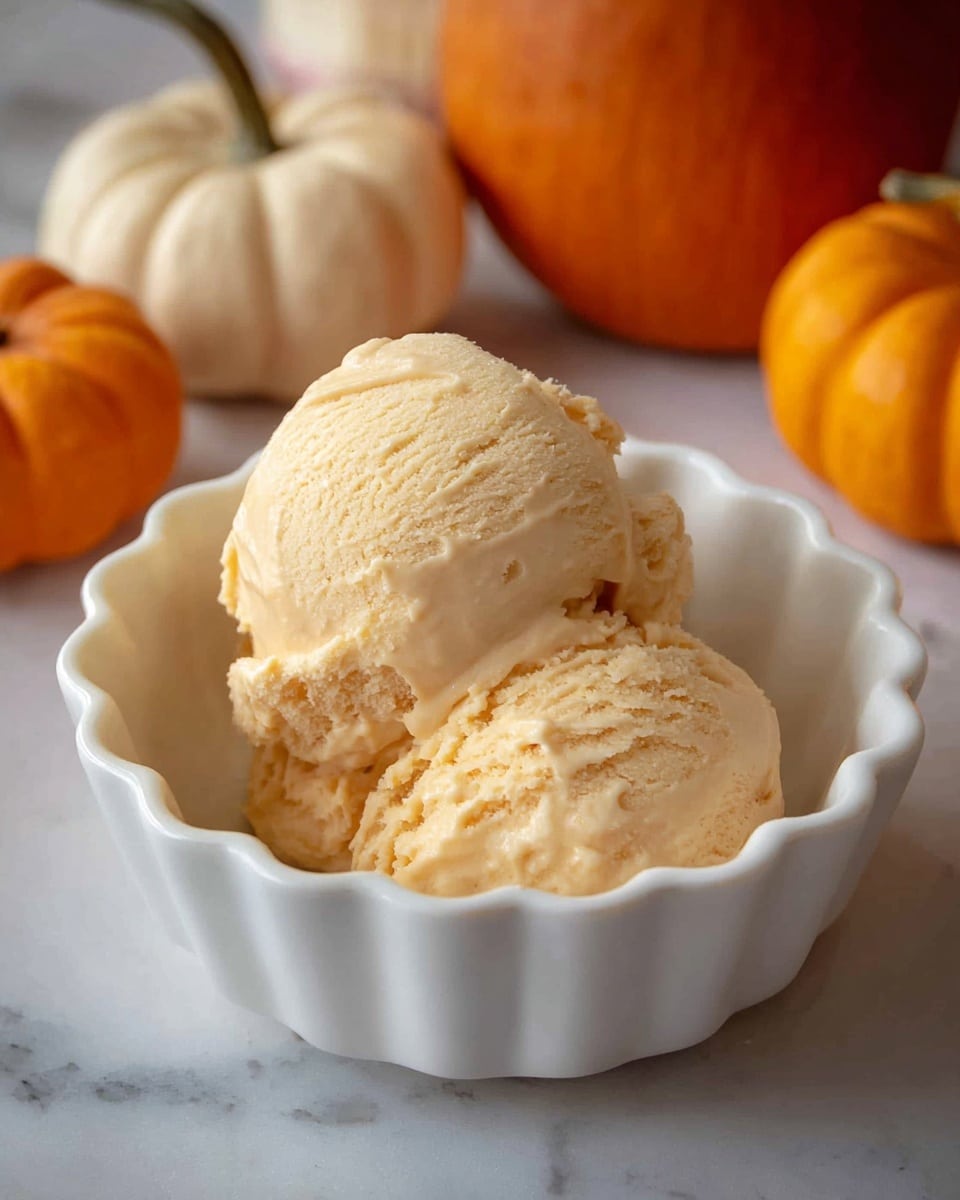 Ninja Creami High Protein Pumpkin Ice Cream (Made with Cottage Cheese) Recipe - Recipe Image