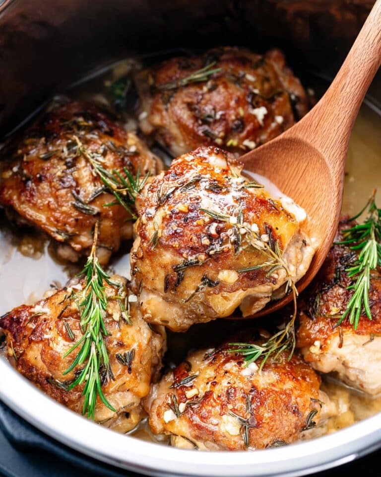 Instant Pot Chicken Thighs with Garlic Butter Sauce Recipe