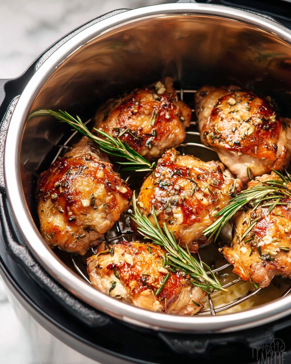 Instant Pot Chicken Thighs with Garlic Butter Sauce Recipe - Recipe Image