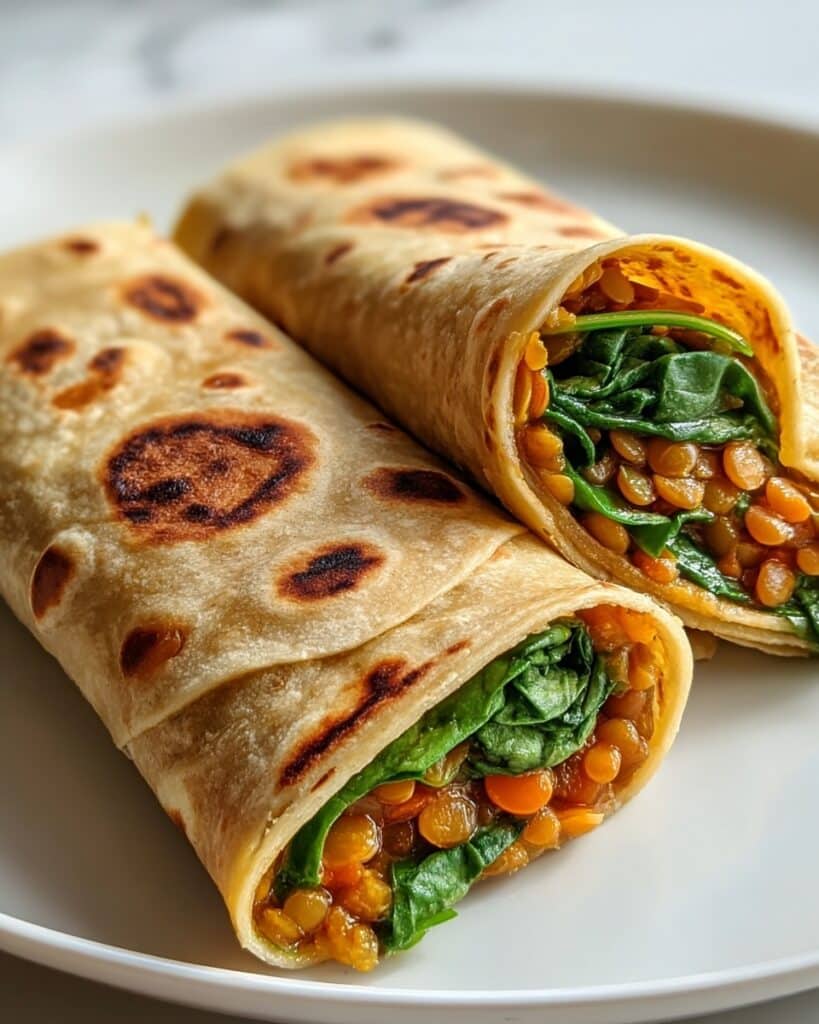Delicious Protein-Packed Red Lentil & Spinach Wraps Recipe