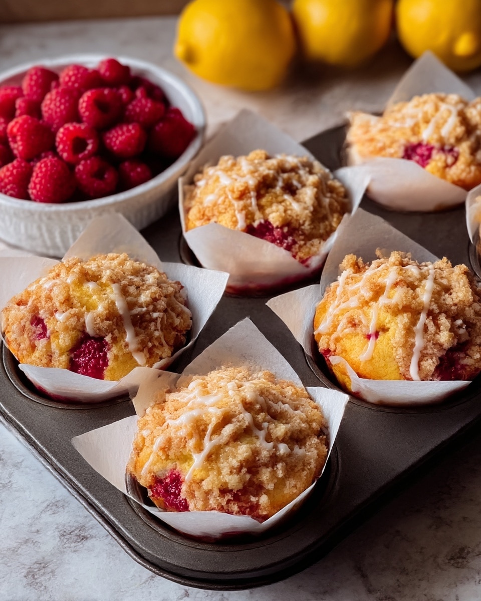 Lemon Raspberry White Chocolate Muffins Recipe - Recipe Image