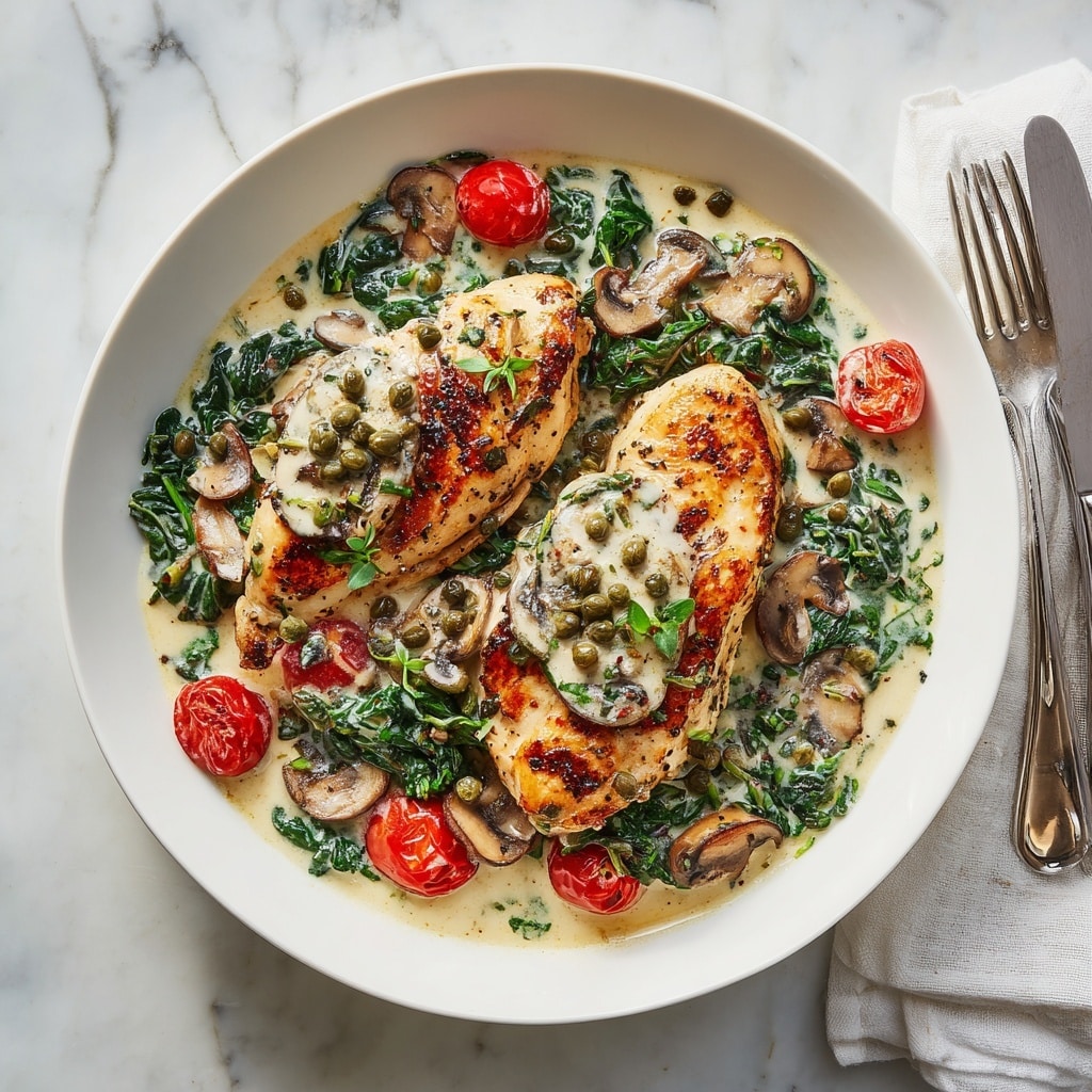 Creamy Mediterranean Chicken Skillet Recipe - Recipe Image