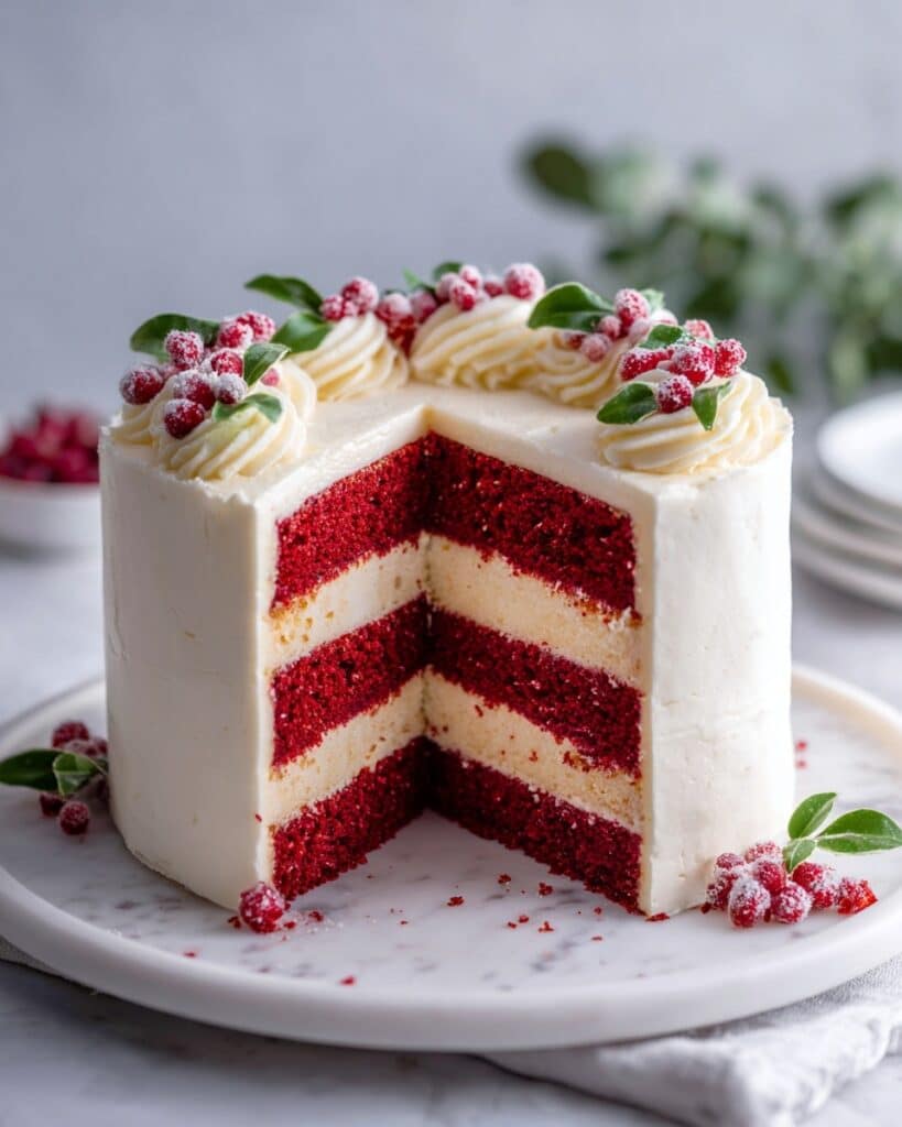 Red Velvet Cake with Cream Cheese Frosting Recipe