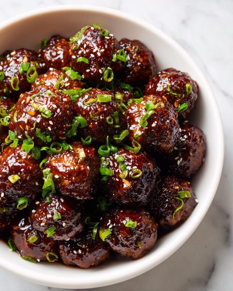 Sticky Hoisin Meatballs with Scallion Sauce Recipe